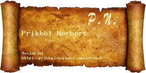 Prikkel Norbert névjegykártya