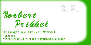 norbert prikkel business card